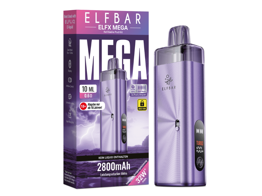 Elfbar - Elfx Mega E-Zigaretten Set Purple