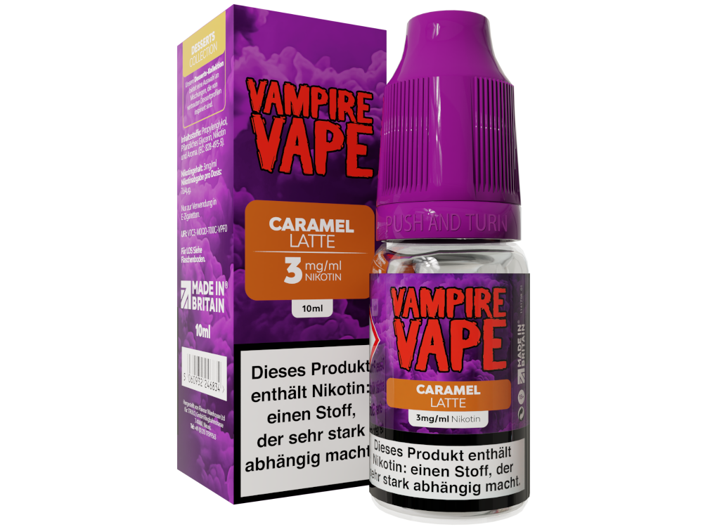 Vampire Vape - Dessert Collection - Caramel Latte E-Zigaretten Liquid 3 mg/ml