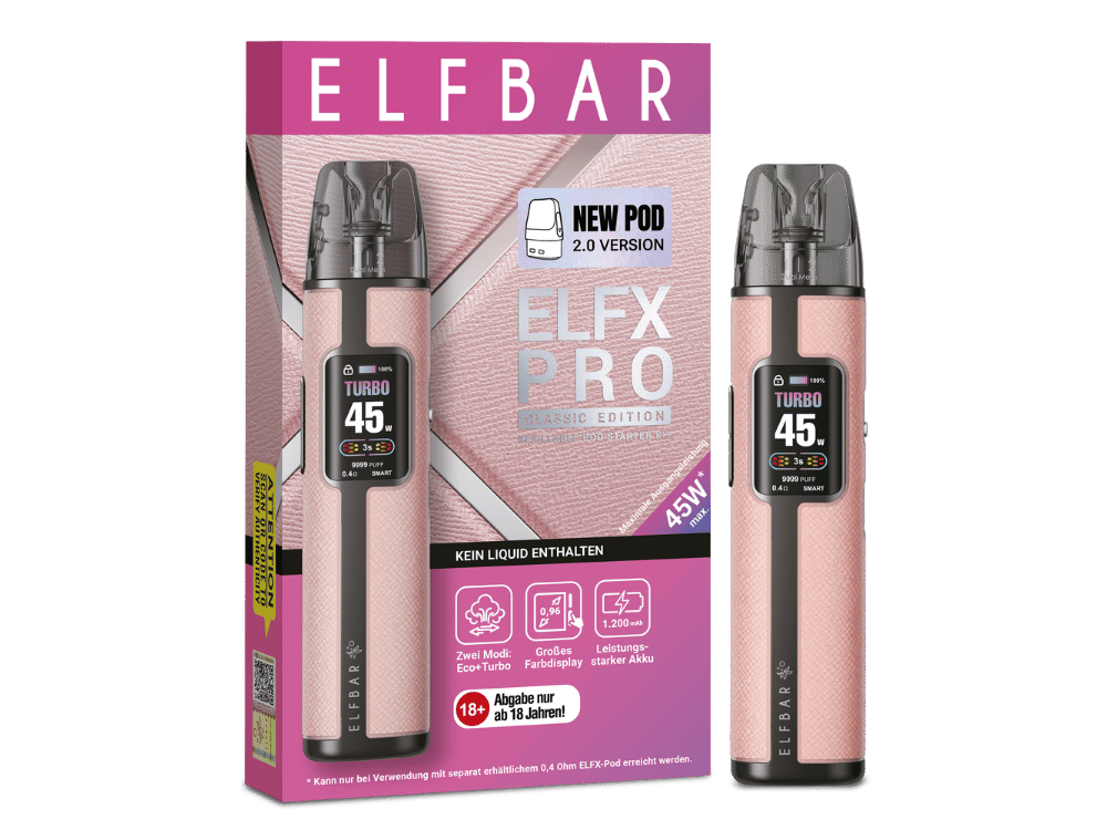 Elfbar - Elfx Pro Classic Edition E-Zigaretten Set Pink