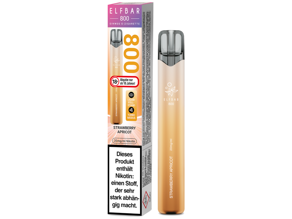 Elfbar 800 Einweg E-Zigarette - Strawberry Apricot 20 mg/ml
