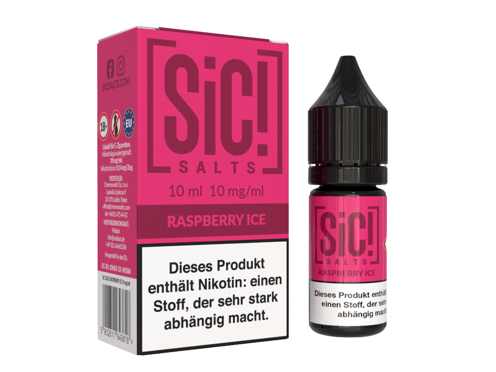 SiC! Salts - Raspberry Ice - Nikotinsalz Liquid 10 mg/ml