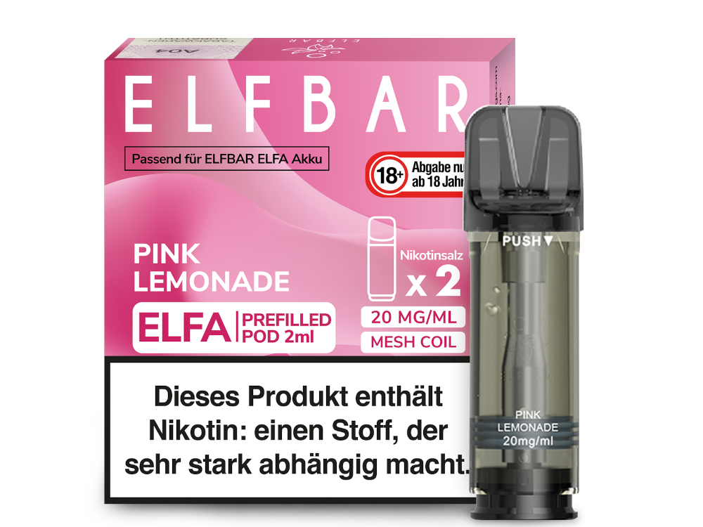 Elfbar - Elfa Pod Pink Lemonade 20 mg/ml (2 Stück pro Packung)