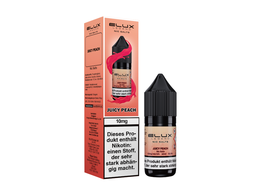 Elux - Juicy Peach - Nikotinsalz Liquid 10 mg/ml