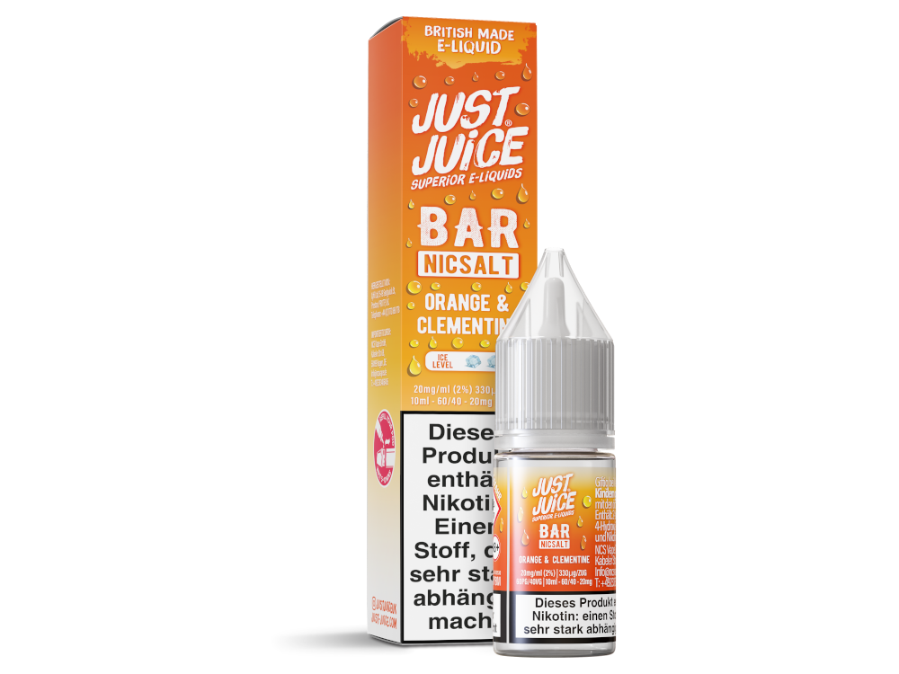 Just Juice - Bar - Orange & Clementine - Nikotinsalz Liquid 20 mg/ml