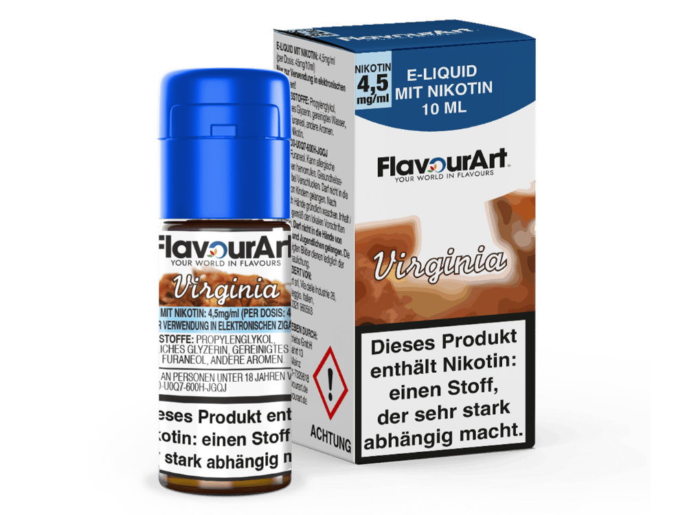 FlavourArt - Virginia E-Zigaretten Liquid 4,5 mg/ml