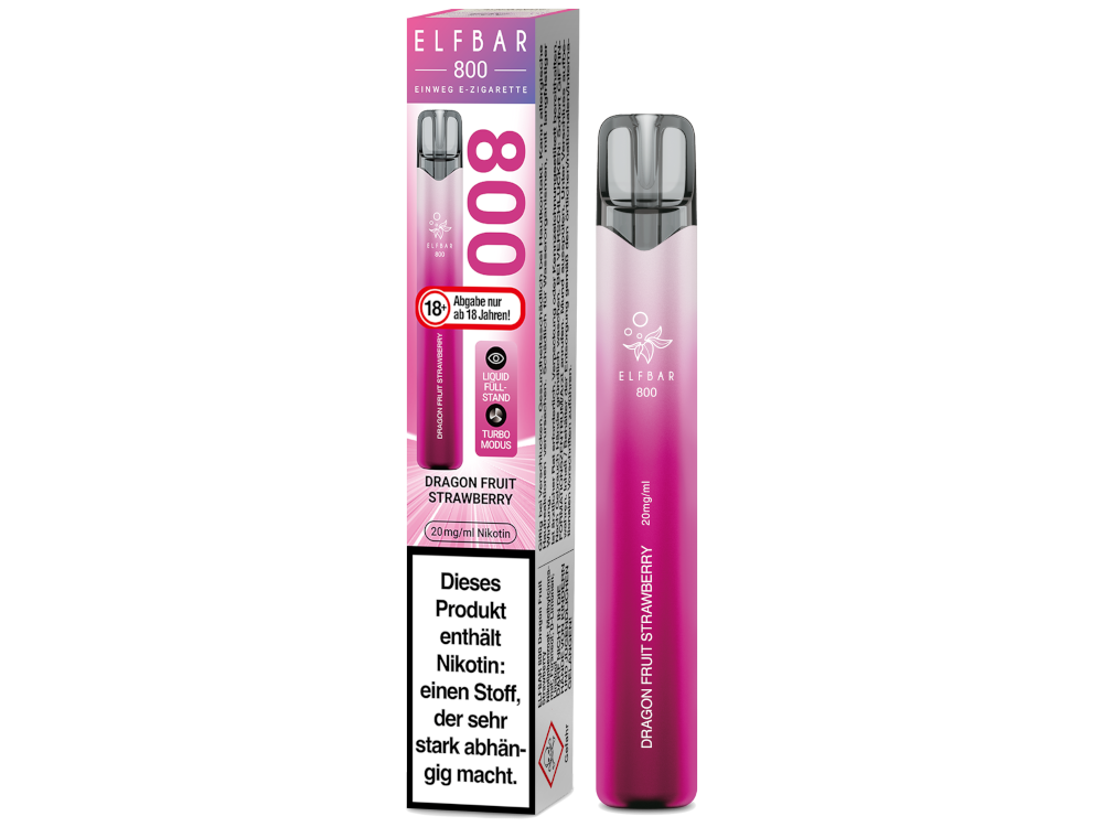 Elfbar 800 Einweg Vape - Dragon Fruit Strawberry 20 mg/ml