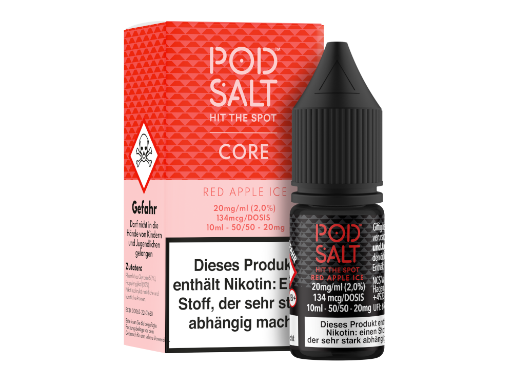 Pod Salt Core - Red Apple Ice - Nikotinsalz Liquid 20 mg/ml
