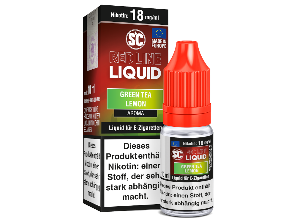 SC - Red Line Nikotin - Green Tea Lemon 18 mg/ml