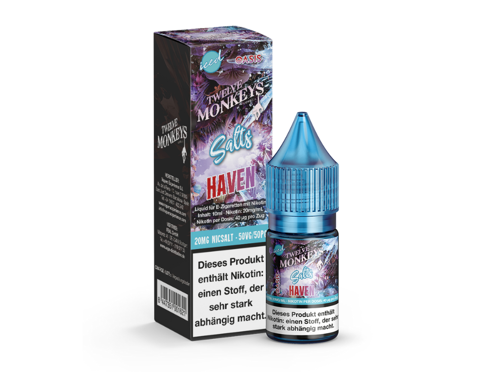 Twelve Monkeys - Iced - Haven - Nikotinsalz Liquid 20 mg/ml