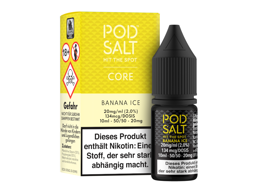 Pod Salt Core - Banana Ice - Nikotinsalz Liquid 20 mg/ml