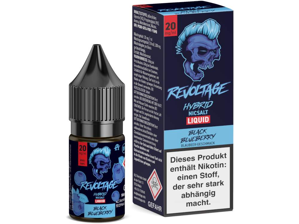 Revoltage - Black Blueberry - Hybrid Nikotinsalz Liquid 20 mg/ml