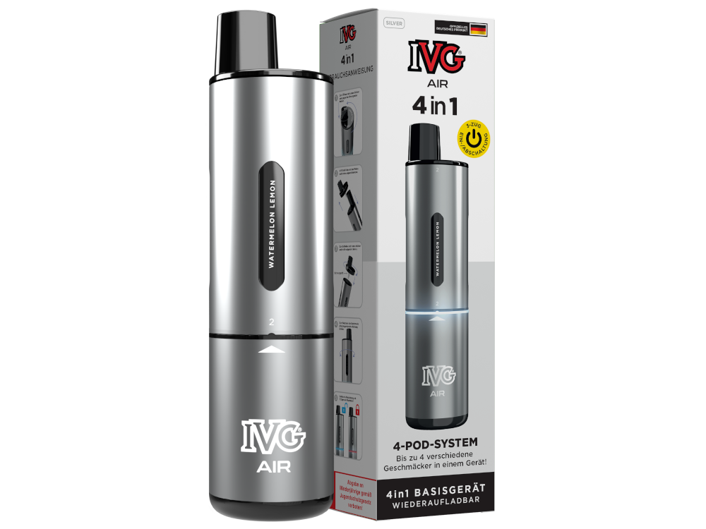 IVG - AIR 4in1 Akku 1100 mAh (Basisgerät) silber – Bild 2