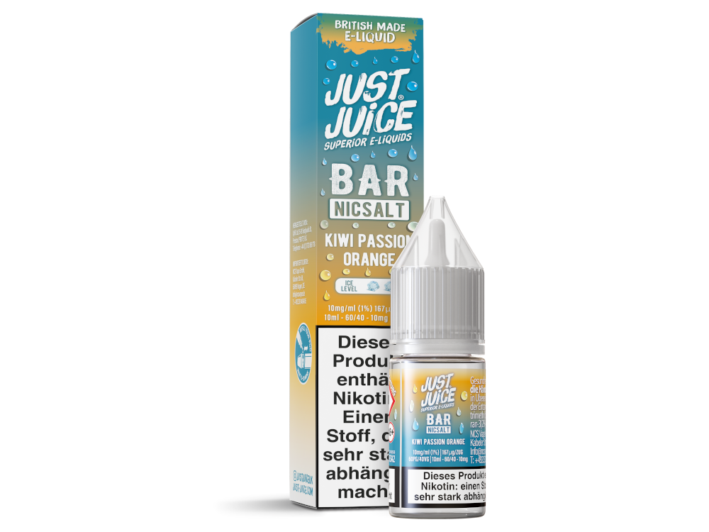 Just Juice - Bar - Kiwi Passion Orange - Nikotinsalz Liquid 10 mg/ml