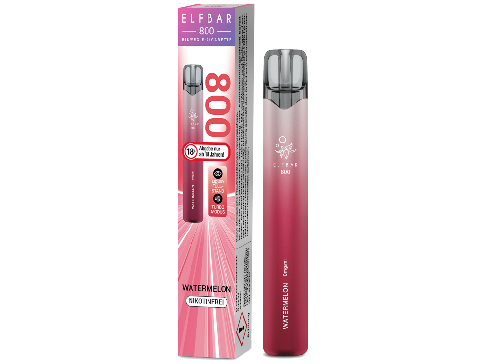 Elfbar 800 Einweg E-Zigarette - Watermelon 0 mg/ml