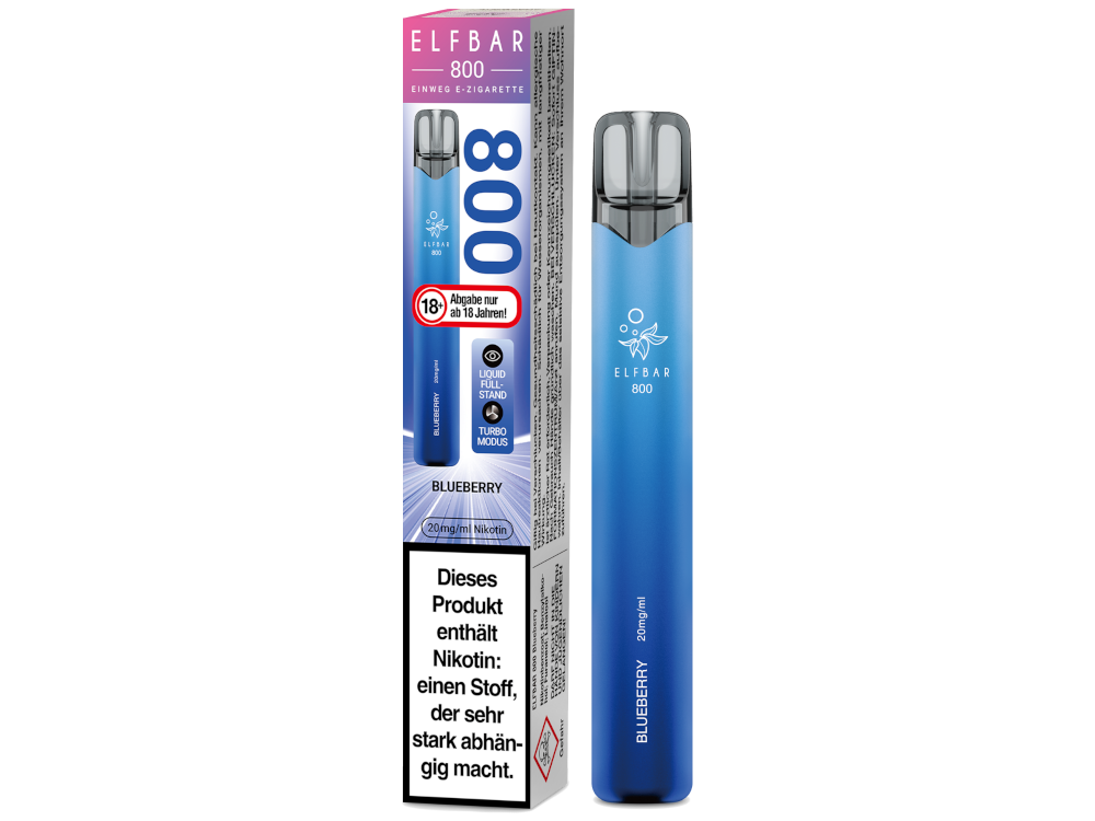 Elfbar 800 Einweg E-Zigarette - Blueberry 20 mg/ml