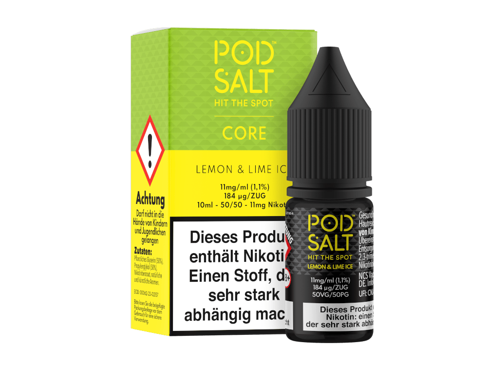 Pod Salt Core - Lemon & Lime Ice - Nikotinsalz Liquid 11 mg/ml