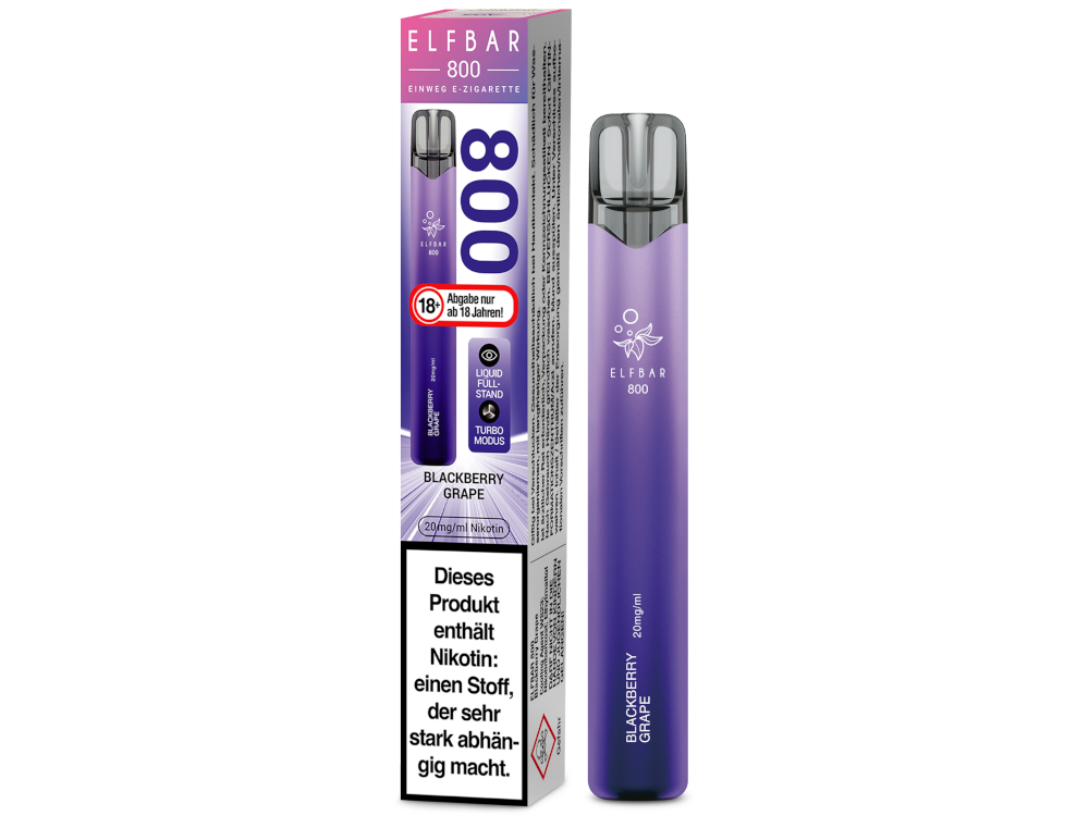 Elfbar 800 Einweg E-Zigarette - Blackberry Grape 20 mg/ml