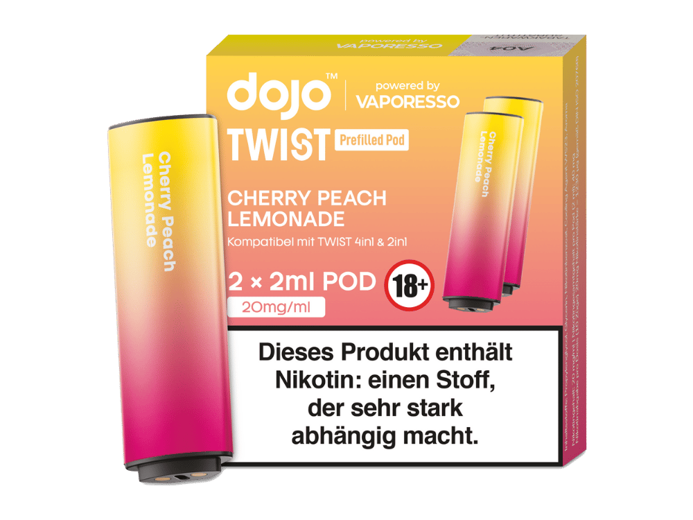 Vaporesso - Dojo - Twist Pod Cherry Peach Lemonade 20 mg/ml (2 Stück pro Packung)