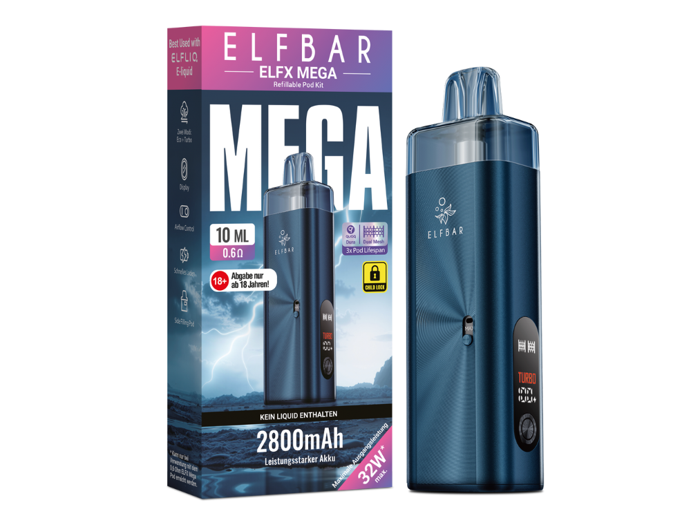 Elfbar - Elfx Mega E-Zigaretten Set Navy