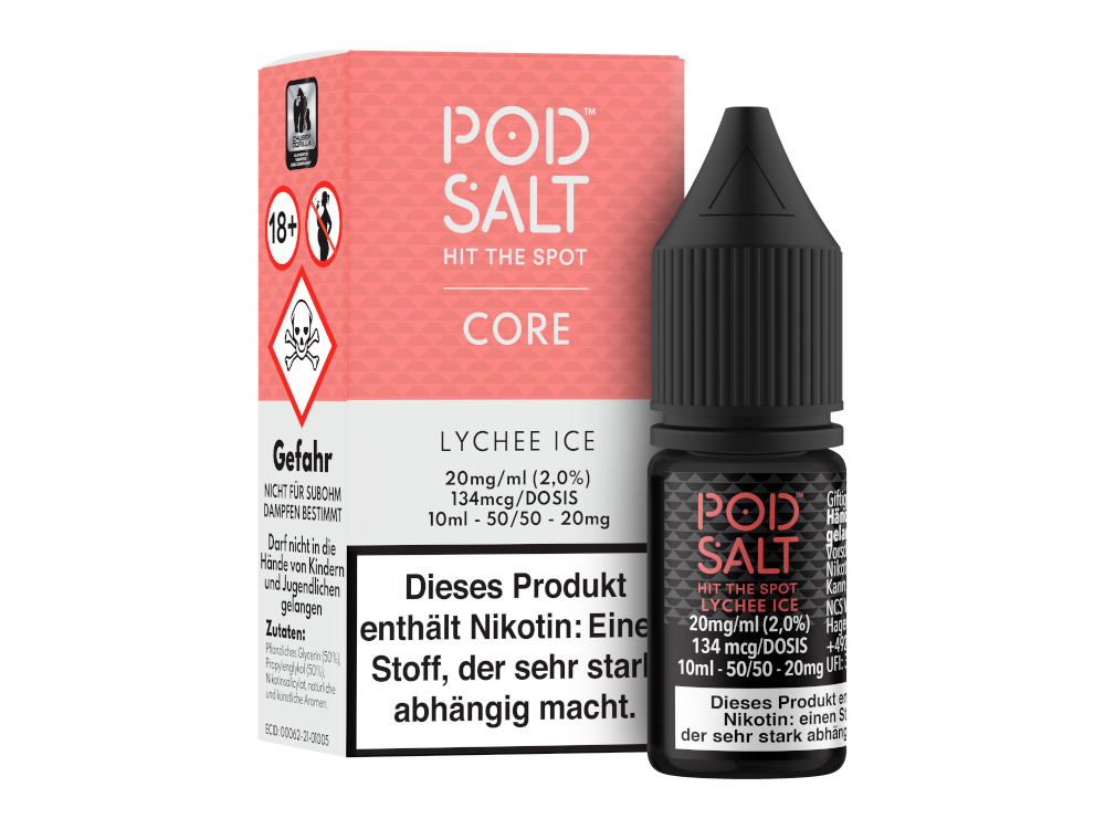 Pod Salt Core - Lychee Ice - Nikotinsalz Liquid 20 mg/ml