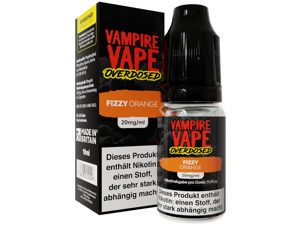 Vampire Vape - Overdosed - Fizzy Orange - Nikotinsalz Liquid 20 mg/ml