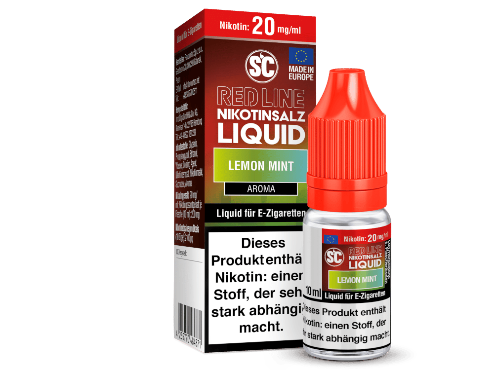 SC - Red Line - Lemon Mint - Nikotinsalz Liquid 20 mg/ml