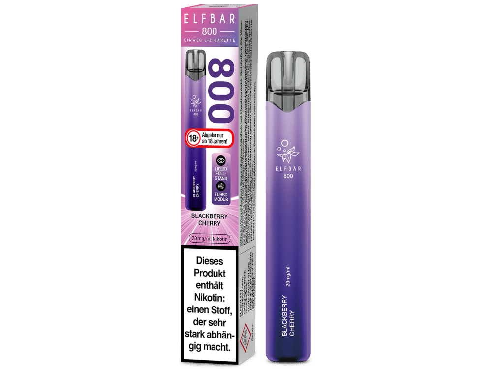 Elfbar 800 Einweg Vape - Blackberry Cherry 20 mg/ml