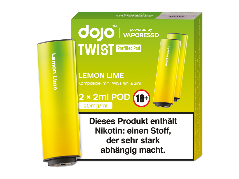 Vaporesso - Dojo - Twist Pod Lemon Lime 20 mg/ml (2 Stück pro Packung)