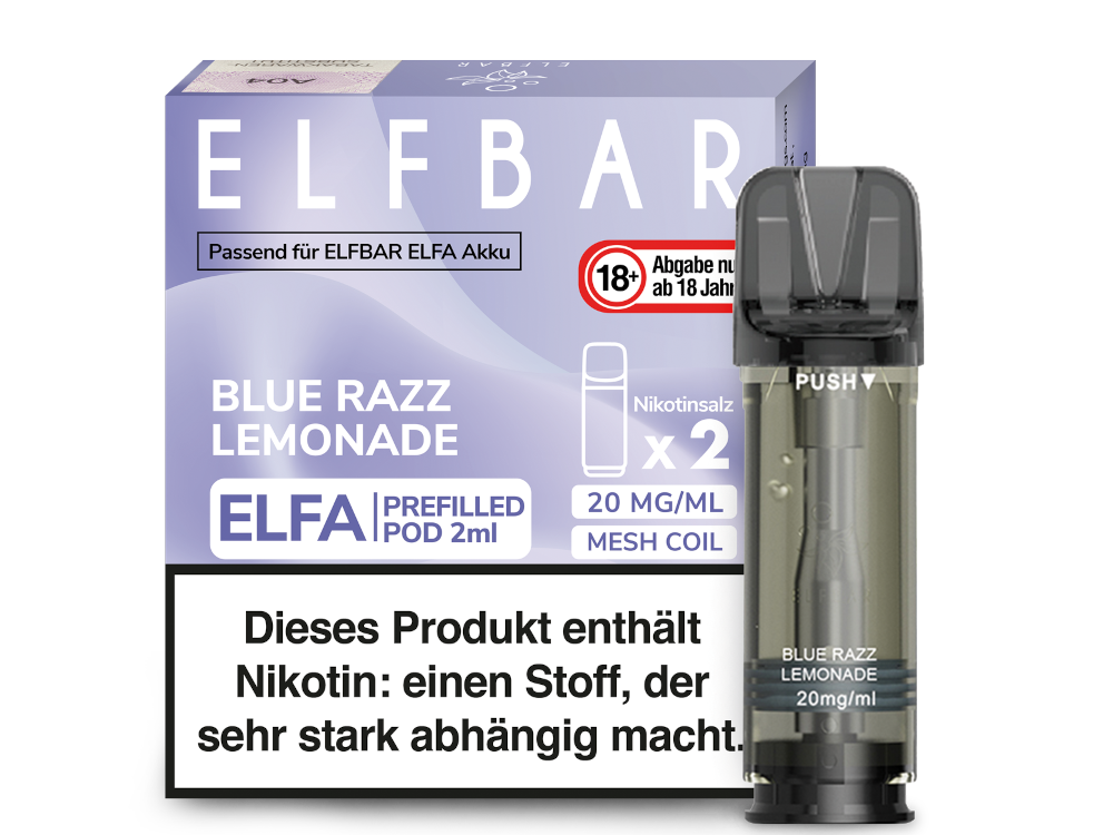Elfbar - Elfa Pod Blue Razz Lemonade 20 mg/ml (2 Stück pro Packung)