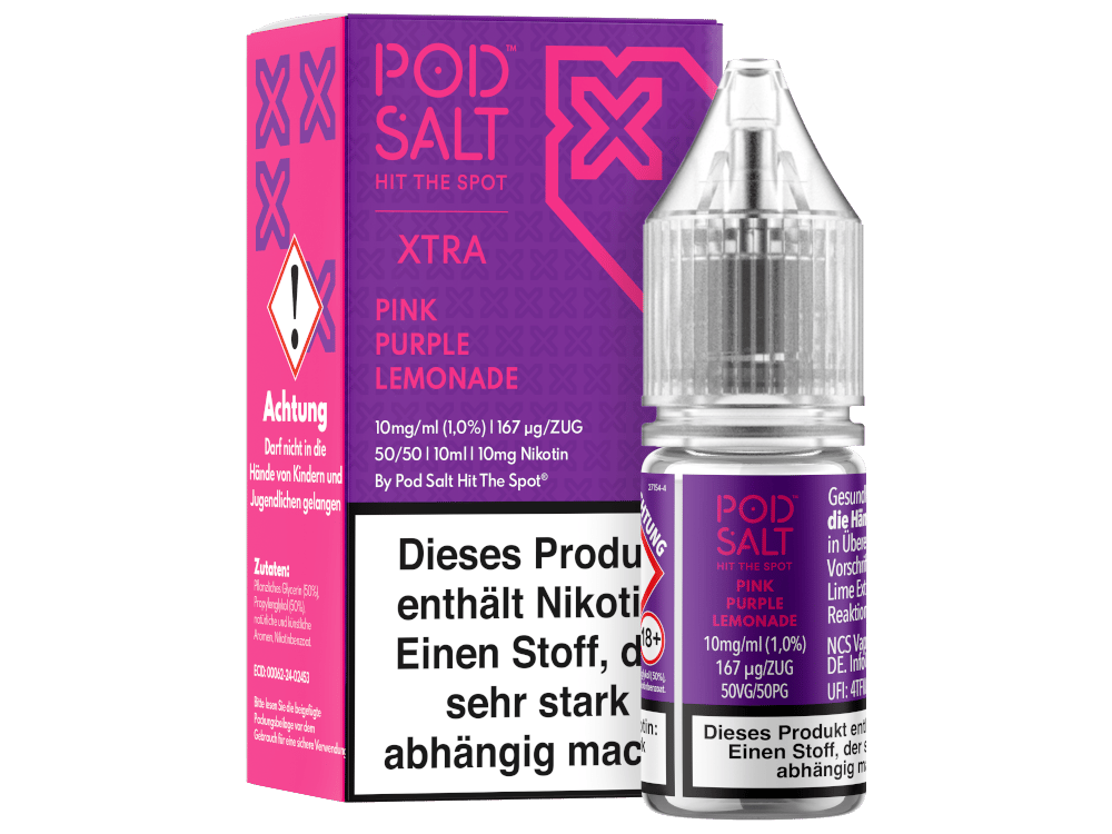 Pod Salt X - Pink Purple Lemonade - Nikotinsalz Liquid 10 mg/ml