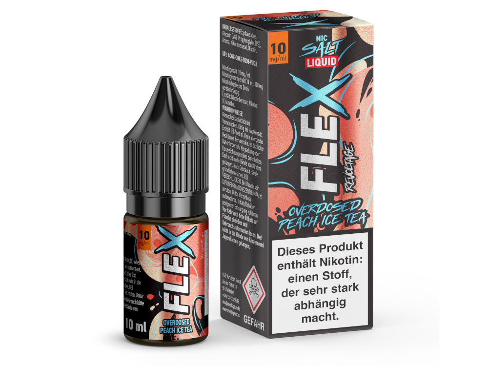 Revoltage - FLEX - Overdosed Peach Ice Tea - Nikotinsalz Liquid 10 mg/ml