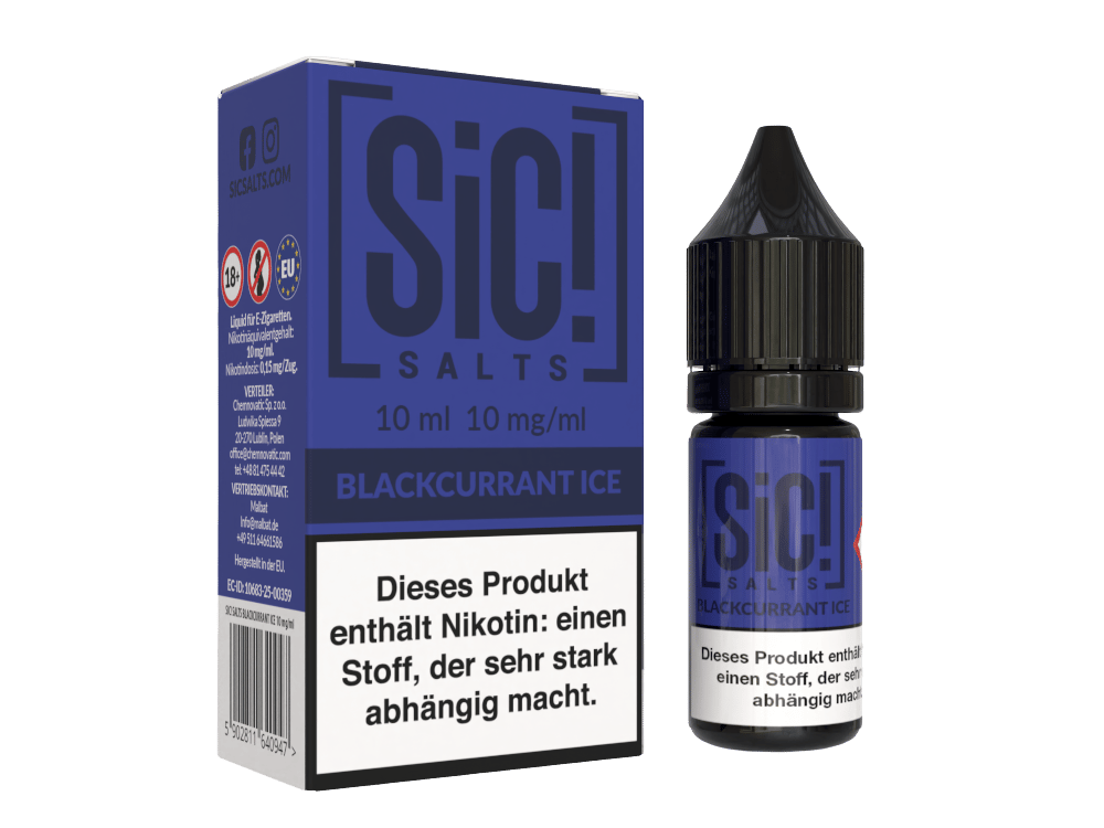SiC! Salts - Blackcurrant Ice - Nikotinsalz Liquid 10 mg/ml