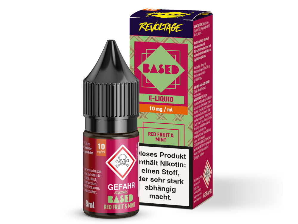 Revoltage - BASED - Red Fruit Mint Hybrid Nikotinsalz Liquid 8 ml 10 mg/ml