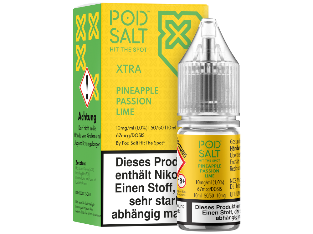 Pod Salt X - Pineapple Passion Lime - Nikotinsalz Liquid 10 mg/ml