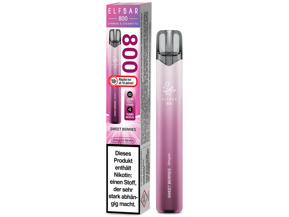 Elfbar 800 Einweg E-Zigarette - Sweet Berries 20 mg/ml