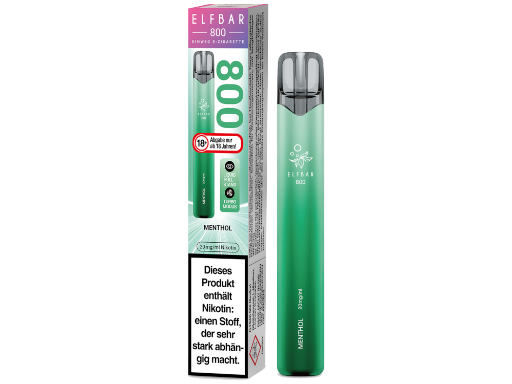 Elfbar 800 Einweg E-Zigarette - Menthol 20 mg/ml