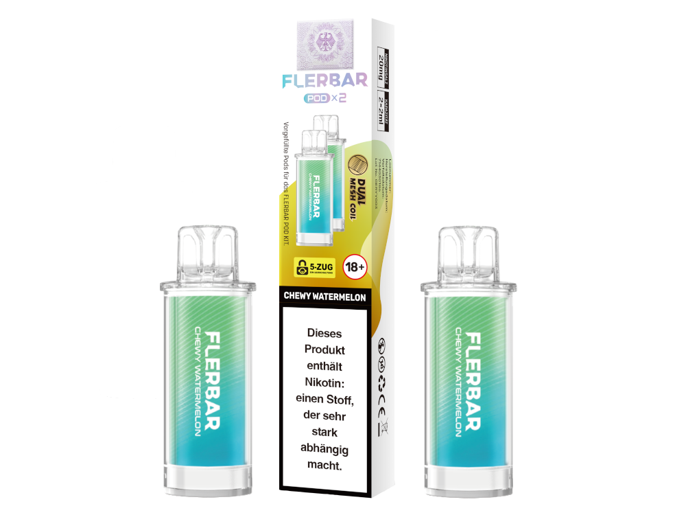 Flerbar - POD Chewy Watermelon 20 mg/ml (2 Stück pro Packung)
