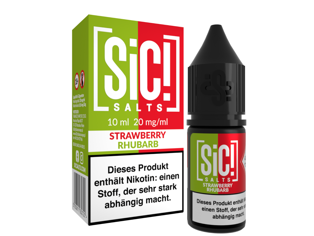 SiC! Salts - Strawberry Rhubarb - Nikotinsalz Liquid 20 mg/ml