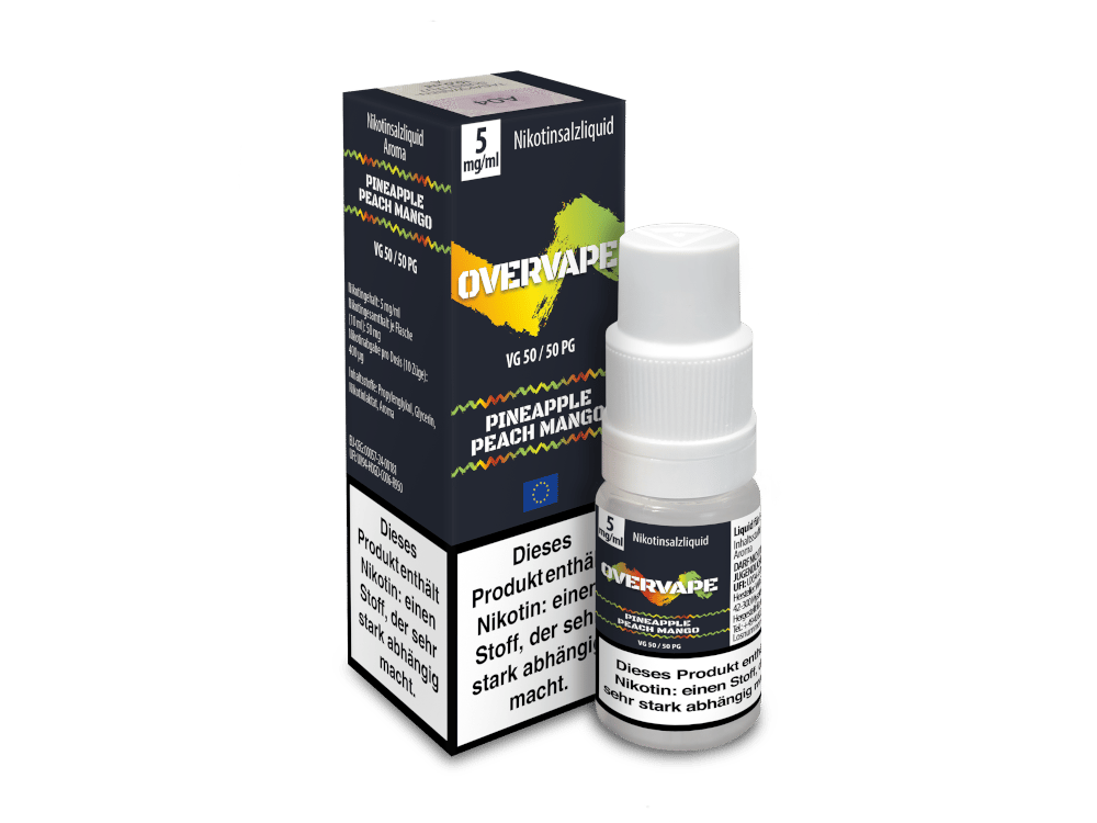 Overvape - Pineapple Peach Mango - Nikotinsalz Liquid 5 mg/ml