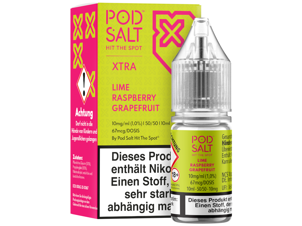 Pod Salt X - Lime Raspberry Grapefruit - Nikotinsalz Liquid 10 mg/ml