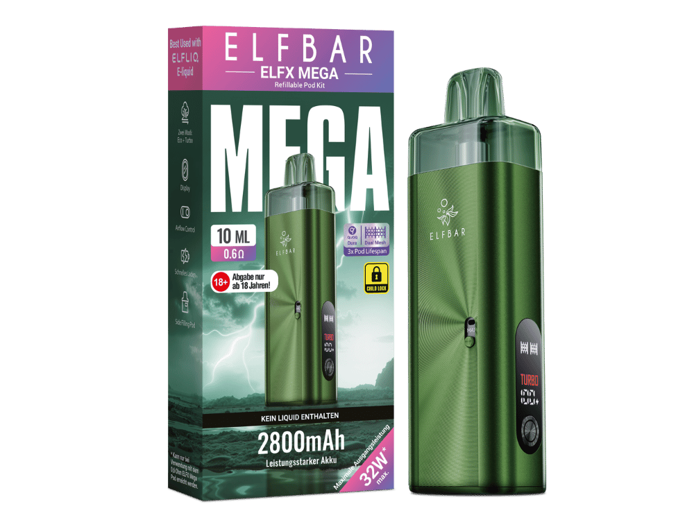 Elfbar - Elfx Mega E-Zigaretten Set Green