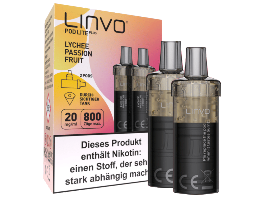 Linvo - Pod Lite Plus Cartridge Lychee Passionfruit 20 mg/ml (2 Stück pro Packung)