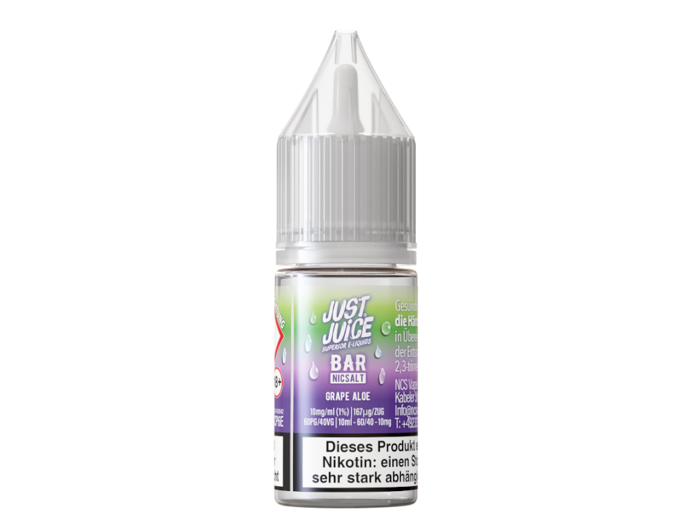 Just Juice - Bar - Grape Aloe - Nikotinsalz Liquid 10 mg/ml – Bild 2