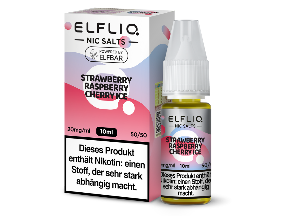 ELFLIQ - Strawberry Raspberry Cherry Ice - Nikotinsalz Liquid 20 mg/ml