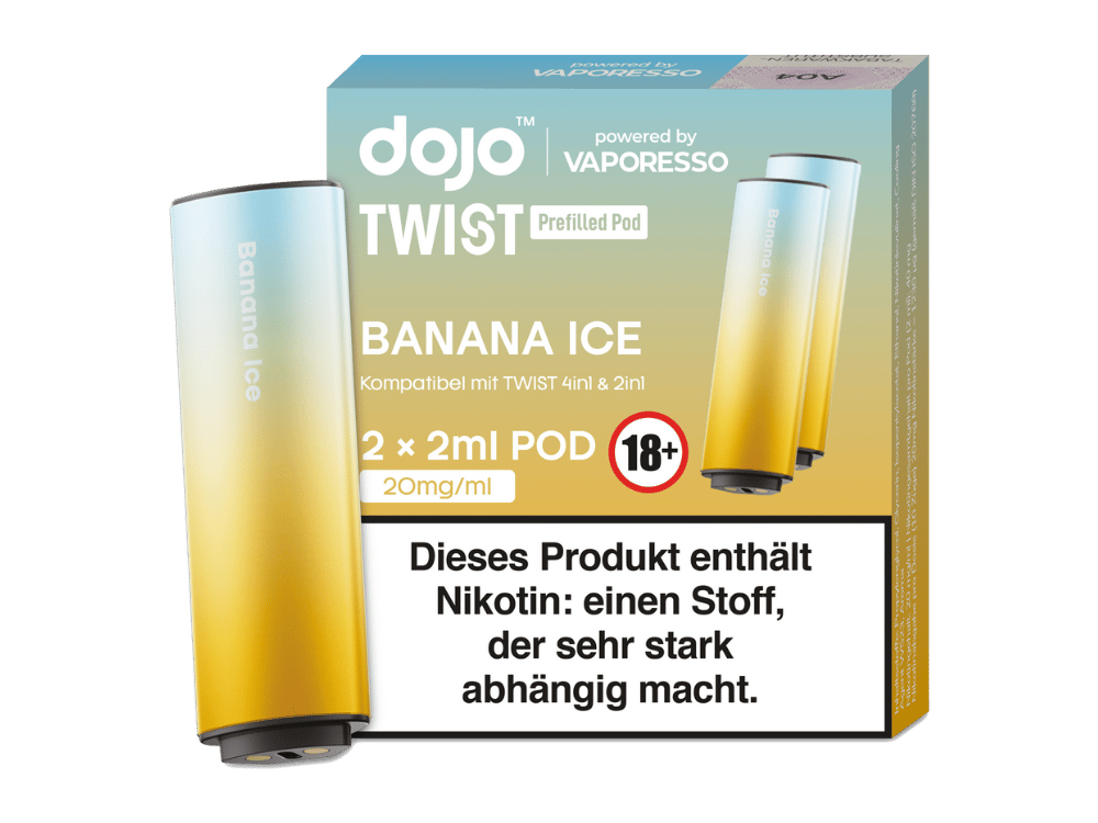 Vaporesso - Dojo - Twist Pod Banana Ice 20 mg/ml (2 Stück pro Packung)