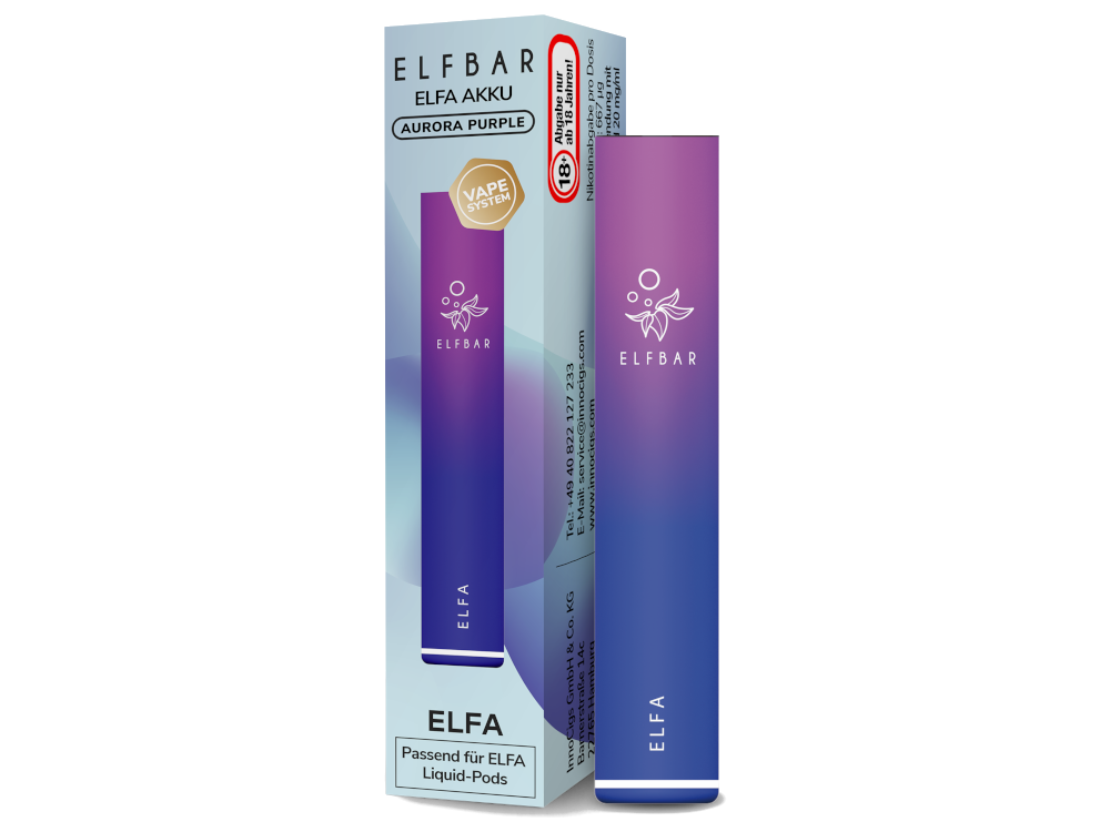 Elfbar - Elfa Akku 500 mAh Aurora Purple
