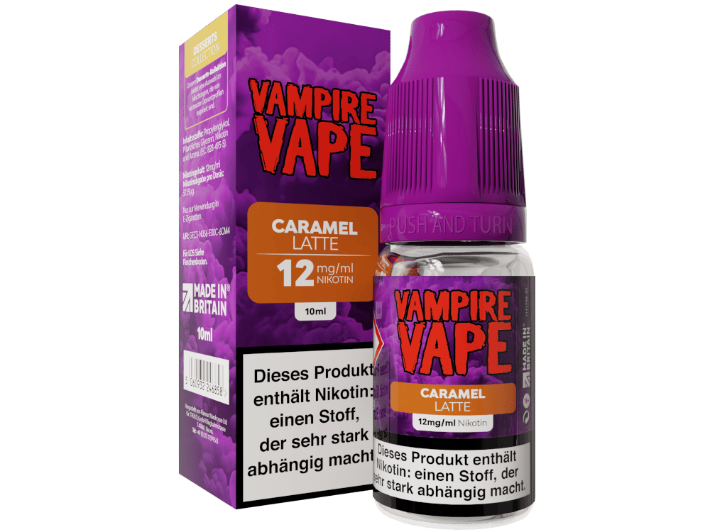 Vampire Vape - Dessert Collection - Caramel Latte E-Zigaretten Liquid 12 mg/ml