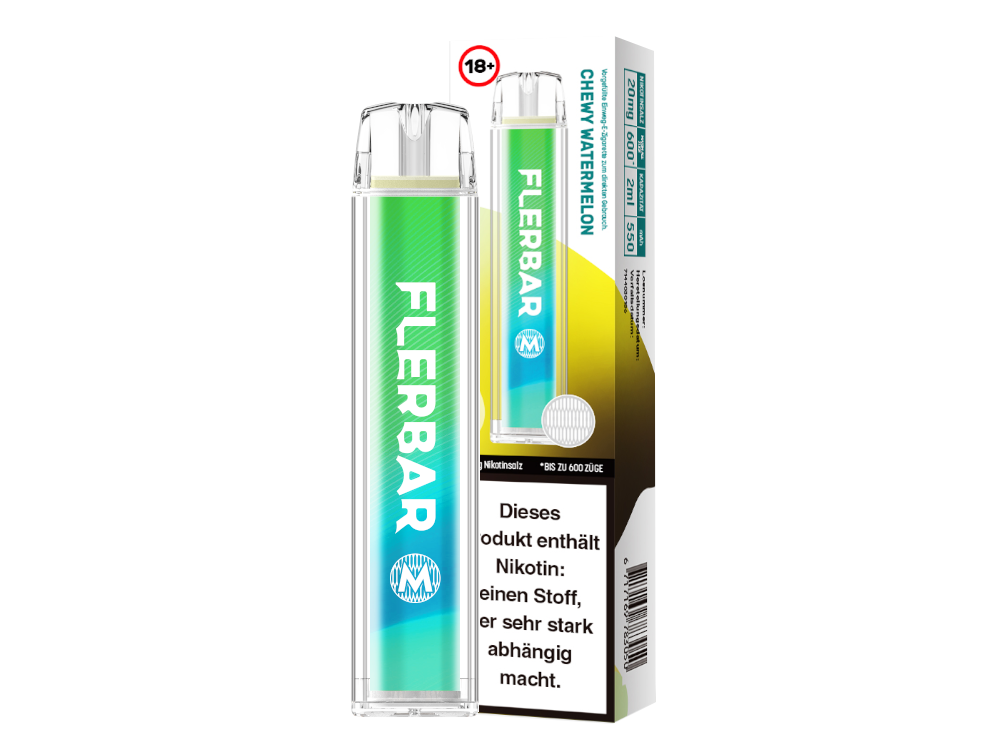 Flerbar - M Einweg E-Zigarette - Chewy Watermelon 20 mg/ml