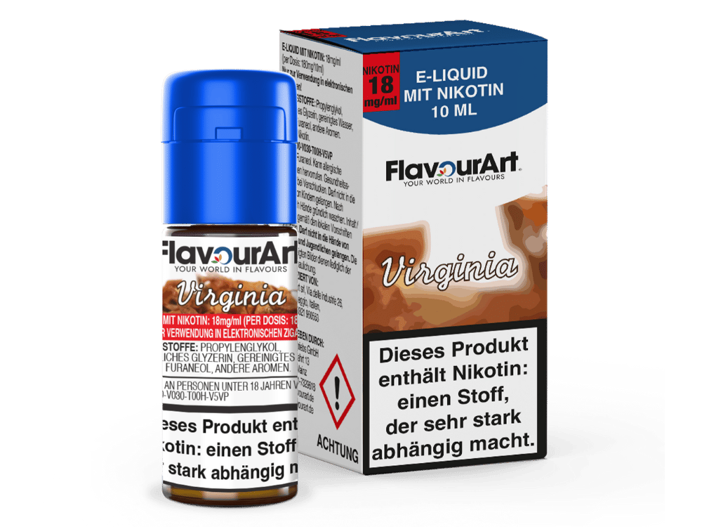 FlavourArt - Virginia E-Zigaretten Liquid 18 mg/ml