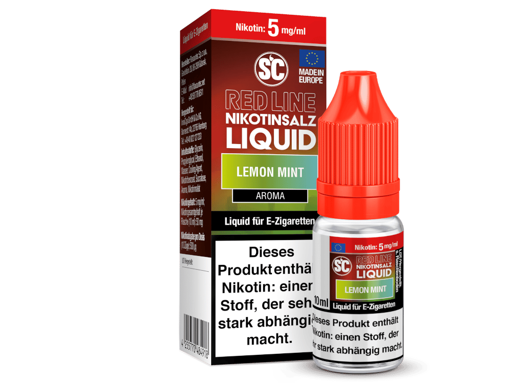 SC - Red Line - Lemon Mint - Nikotinsalz Liquid 5 mg/ml